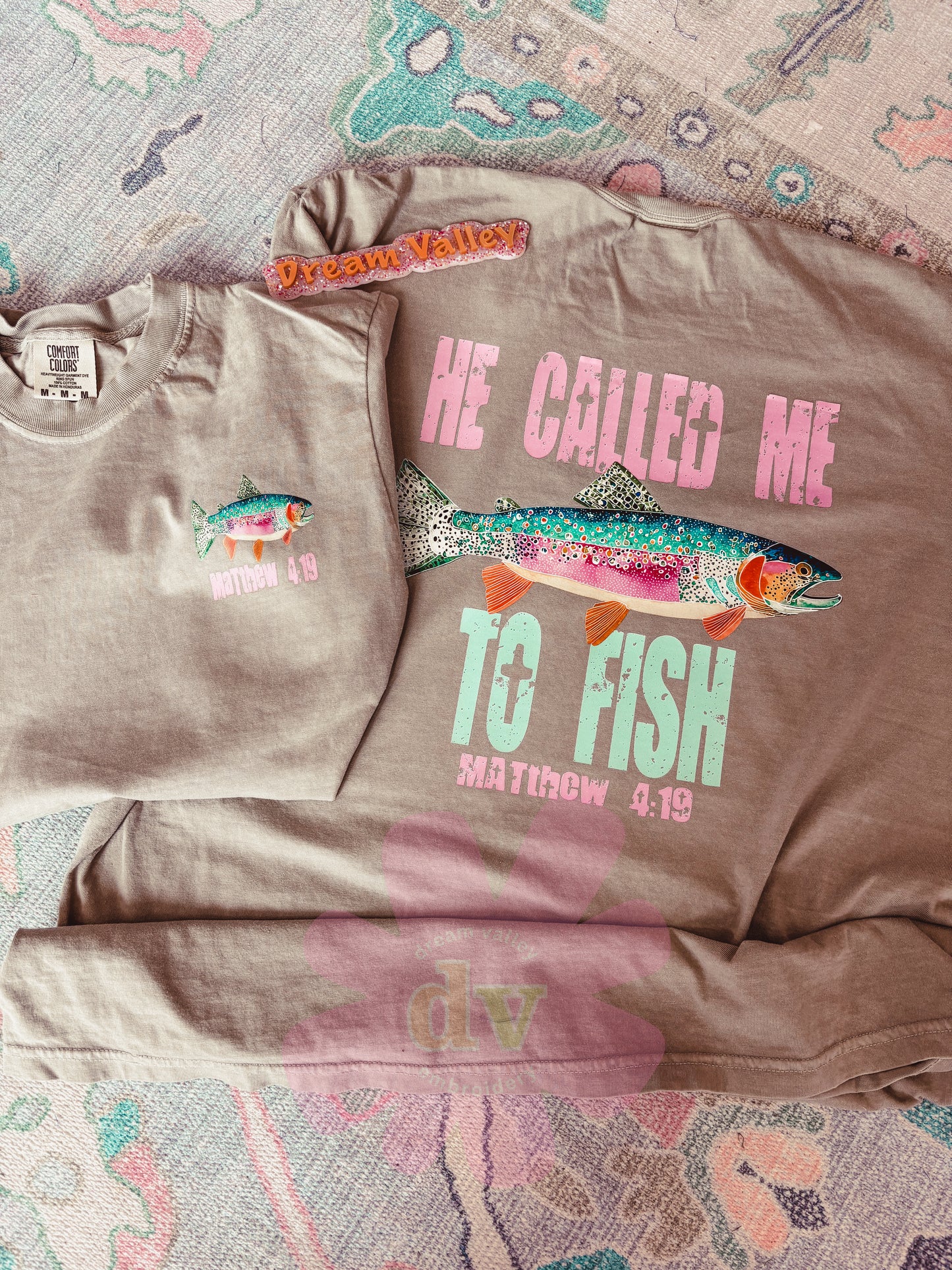 “He Called Me To Fish” Comfort Color Graphic Tee