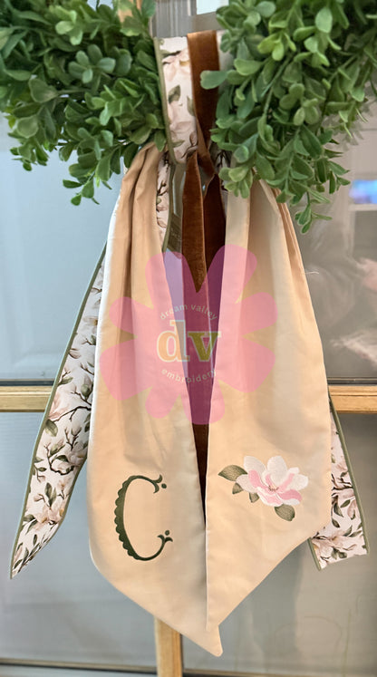 Magnolia Wreath Sash