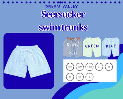 Kids Personalized Seersucker Swimsuit- Boys and girls options– Custom Color Option