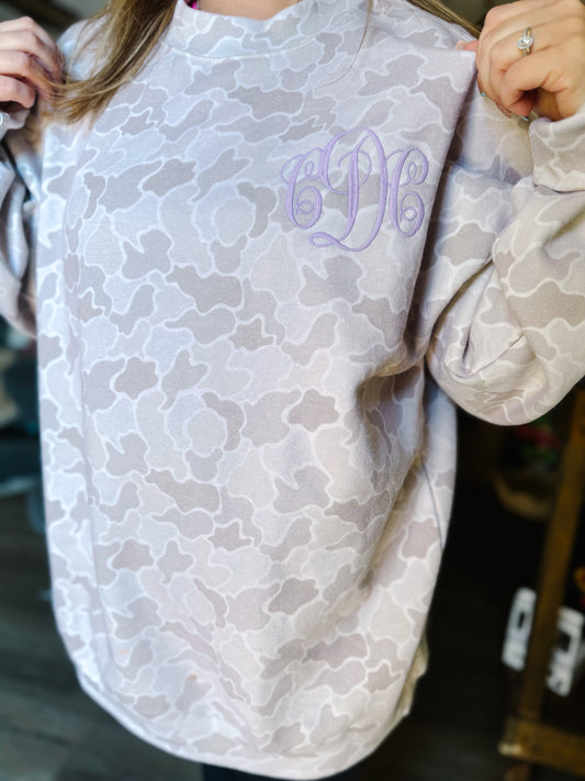 Chey’s Favorite Camo Crewneck