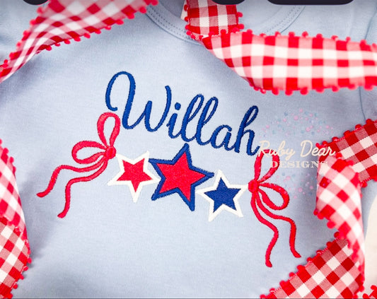 Girls Stars and Bows Design