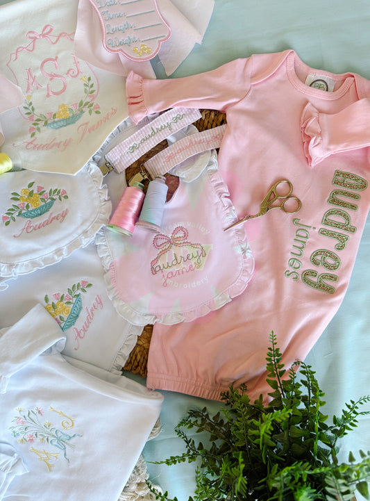 Custom Ruffle or Regular Bib | Boy or Girl pick your design