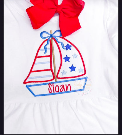 Kids Patriotic Sailboat Design