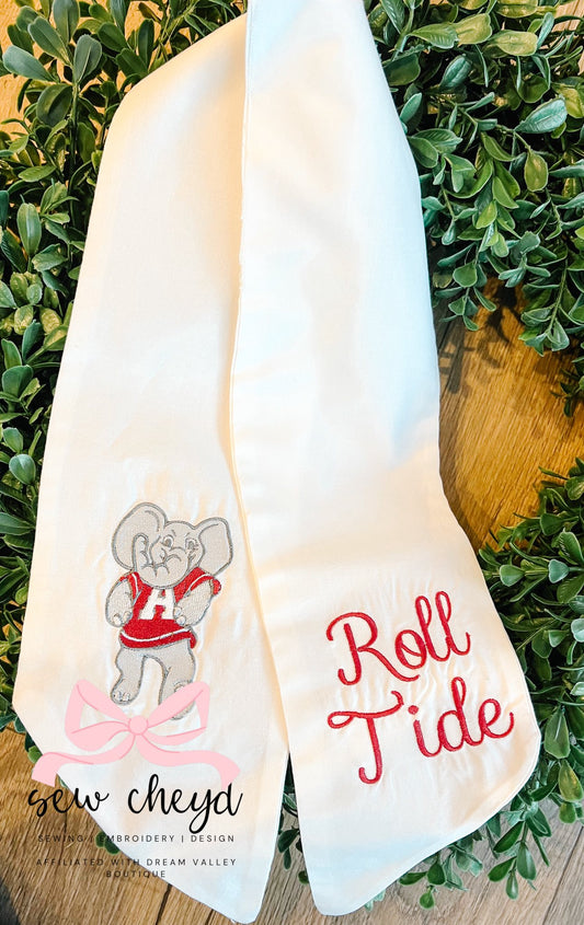 Roll Tide Wreath Sash