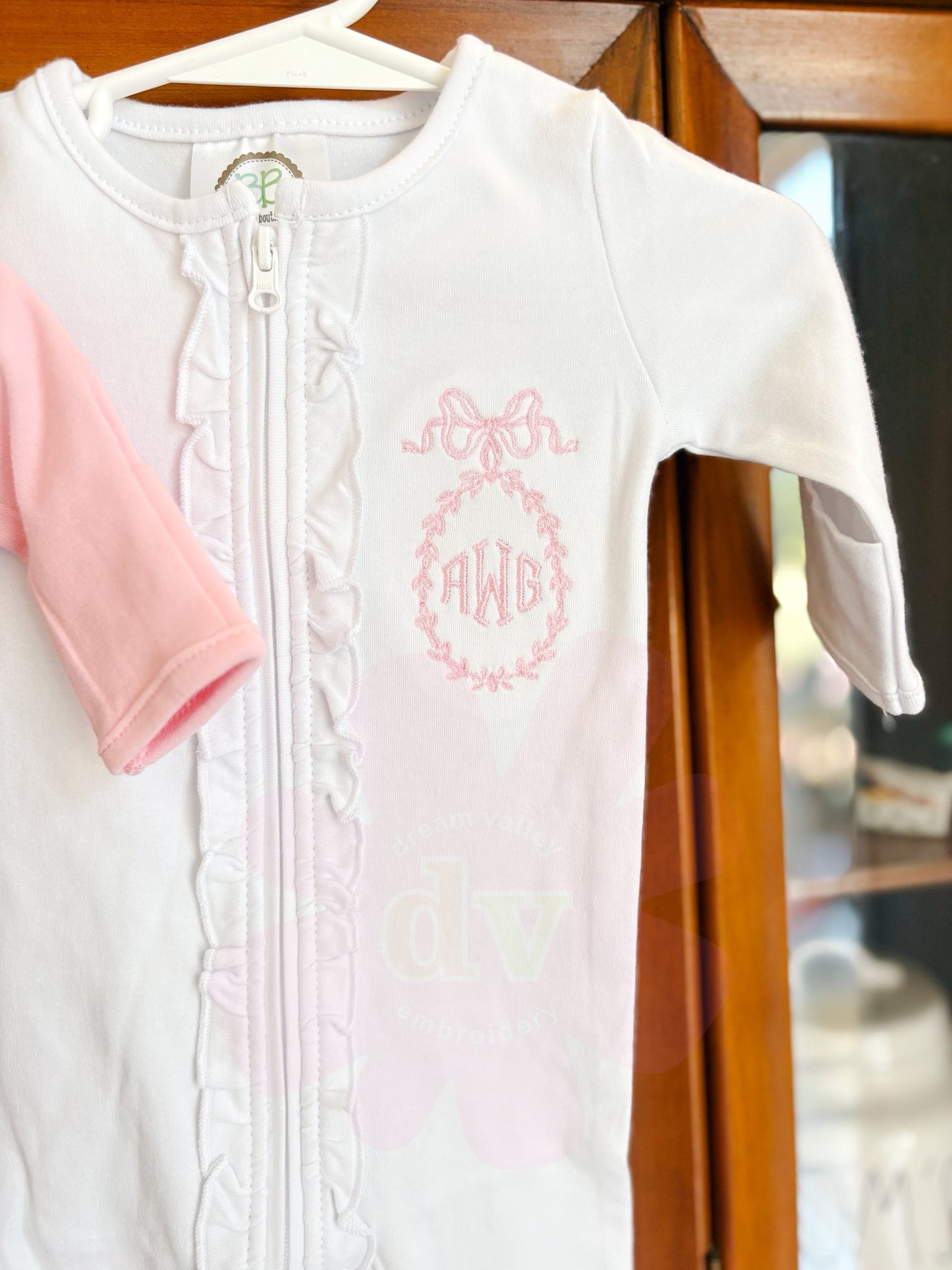 Set of Two Ruffle Baby Footies