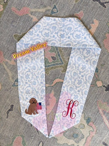 Patriotic puppy Wreath Sash