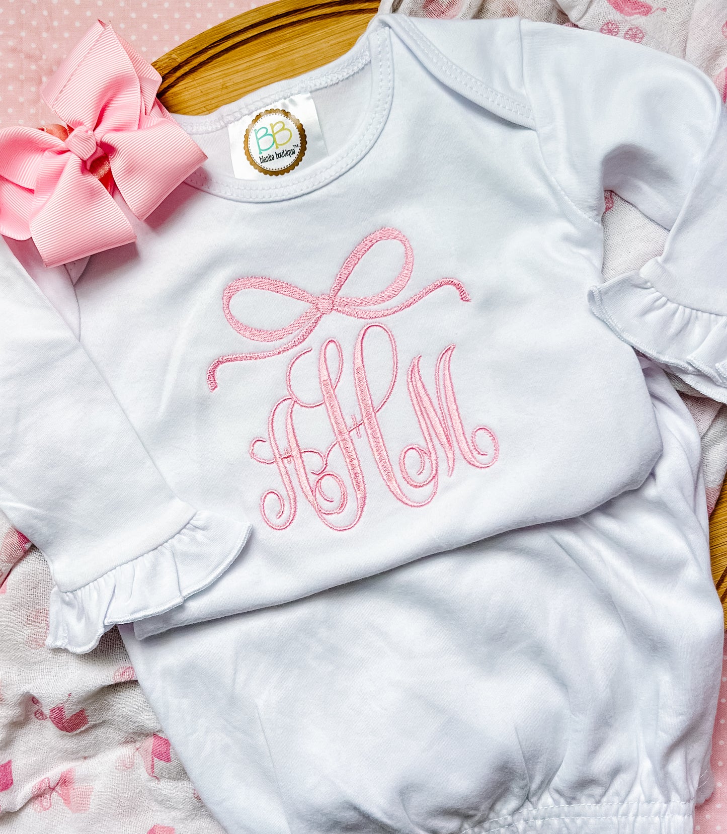 Girl/Boy Simple Name or Monogram Gown