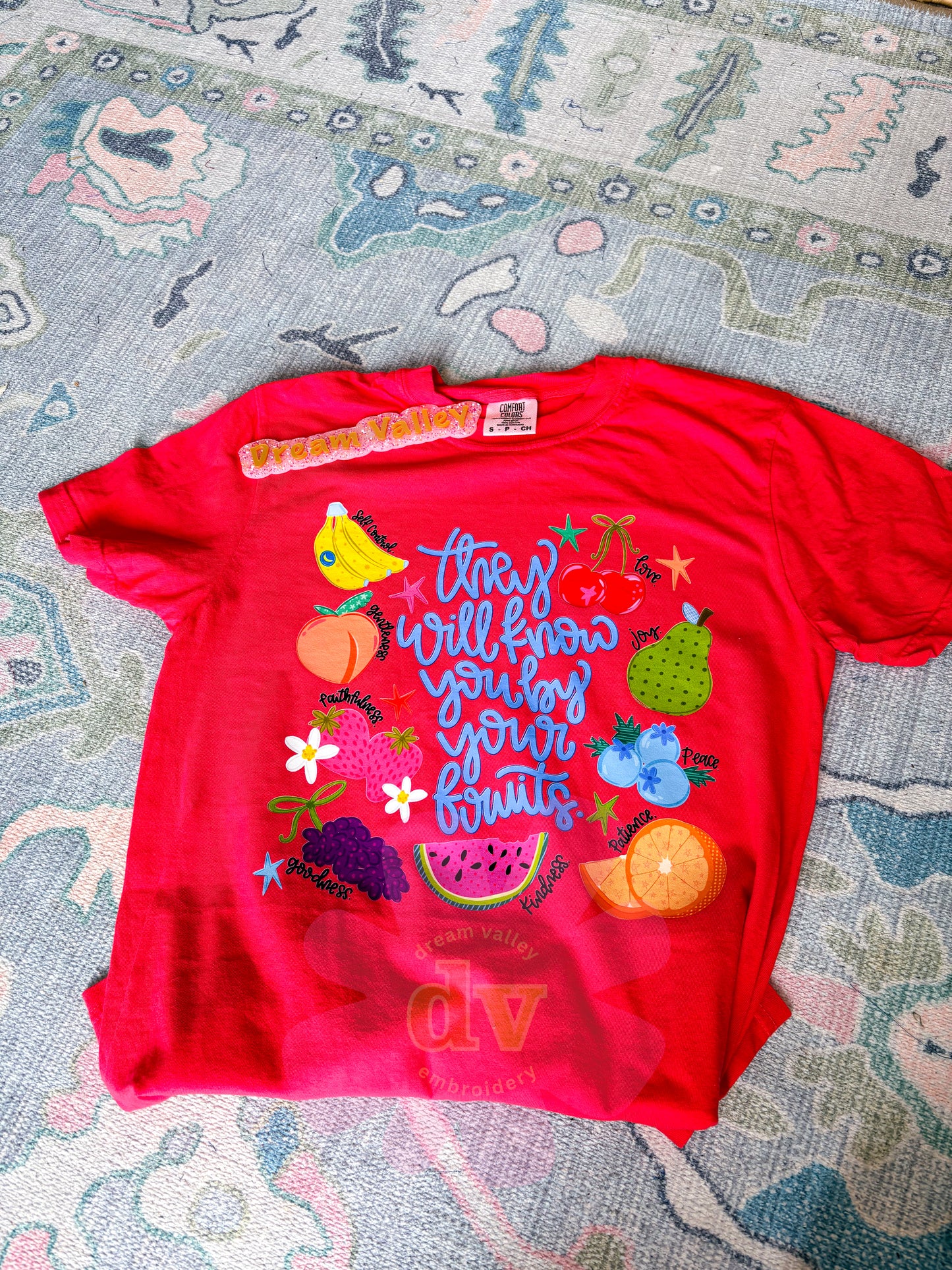 “They Will Know You By Your Fruits” Comfort Color Graphic Tee