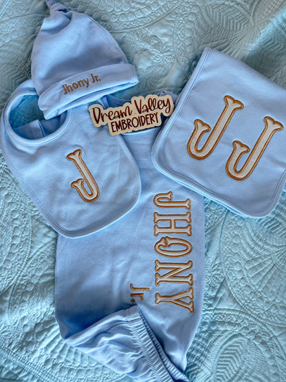 Custom Ruffle or Regular Bib | Boy or Girl pick your design