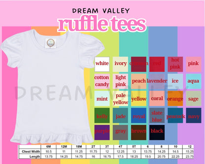 Embroidered Applique“Made New” Butterfly Ruffle Tee – Custom Color Option