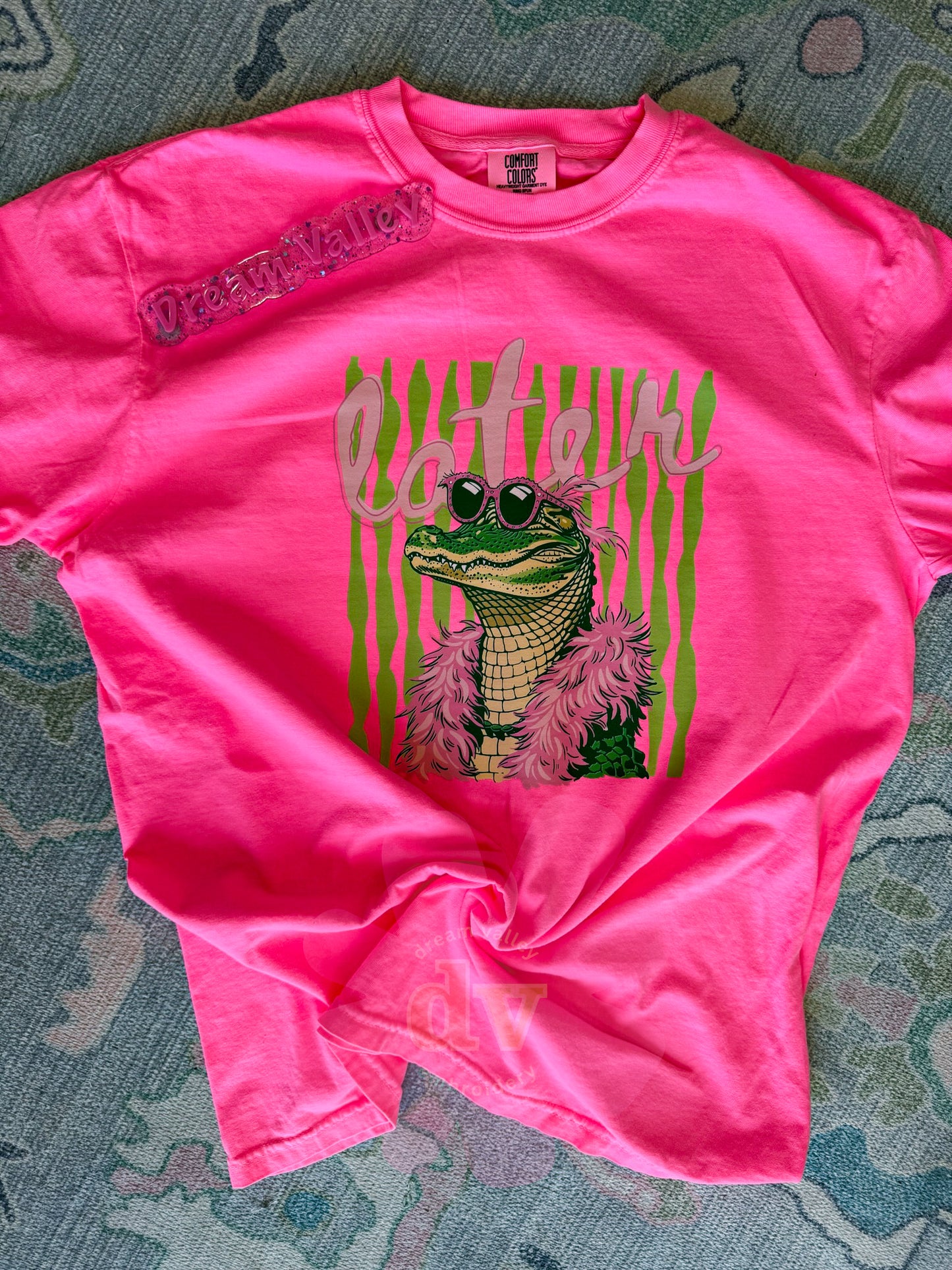 Adorable “Later” Gator Comfort Color Graphic Tee (Front Design)