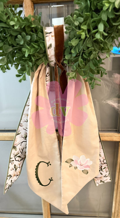 Magnolia Wreath Sash