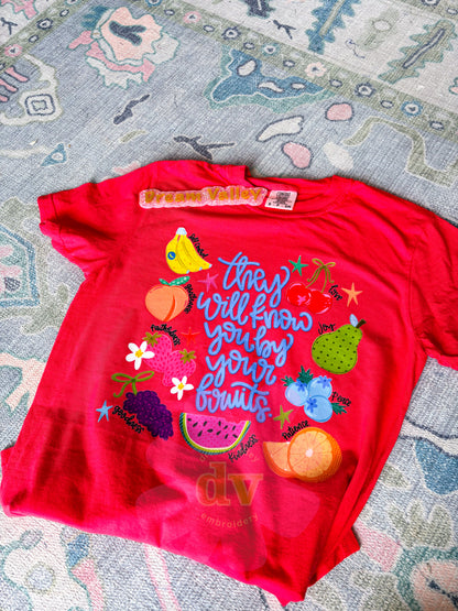 “They Will Know You By Your Fruits” Comfort Color Graphic Tee