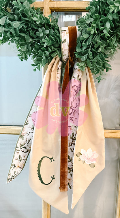 Magnolia Wreath Sash