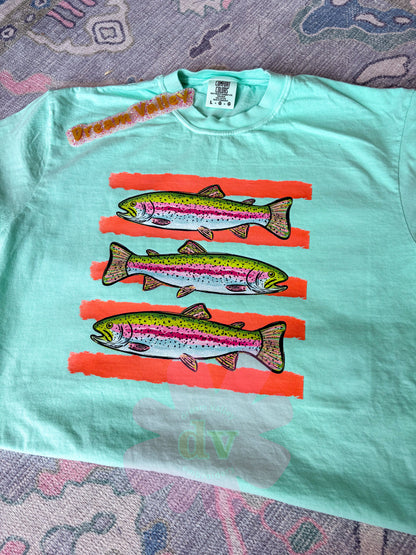 Vibrant Summer Fish Comfort Color Graphic Tee