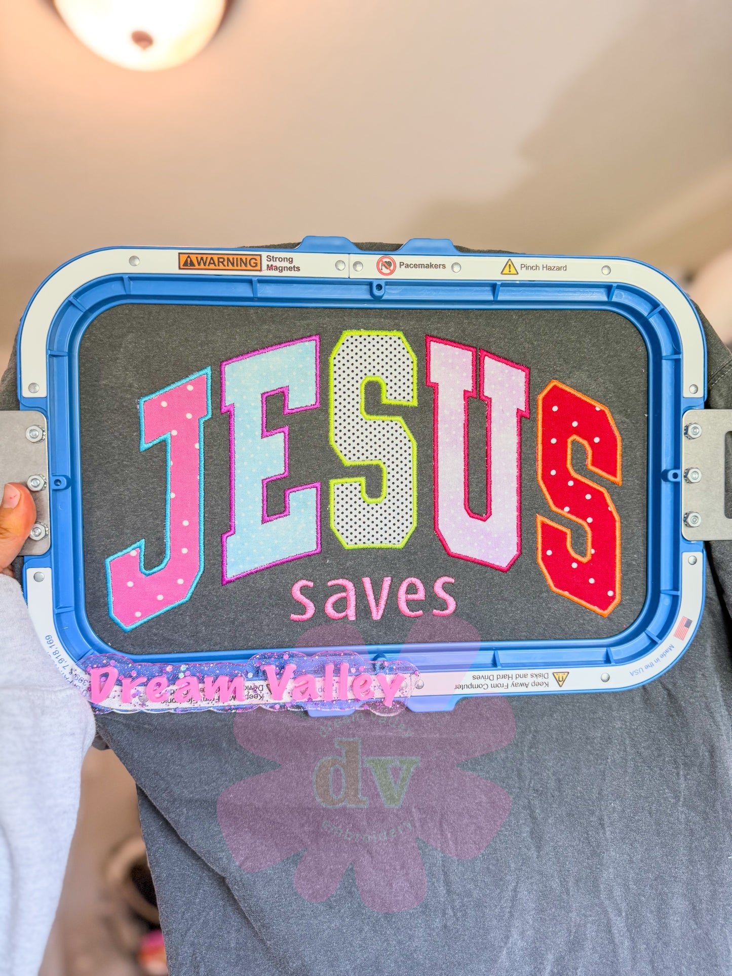 Appliqué Embroidered “Jesus Saves” Comfort Color Tee