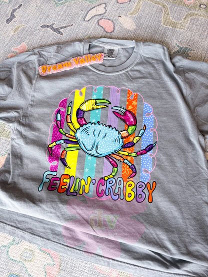 “Feeling Crabby” Comfort Color Graphic Tee