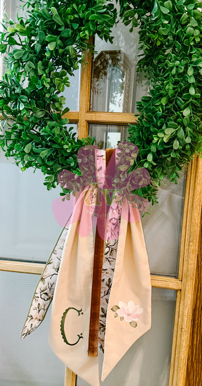 Magnolia Wreath Sash