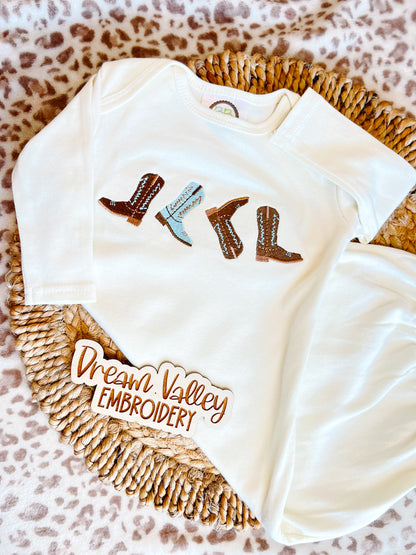 Fun Cowboy Boot Design (multiple products available)