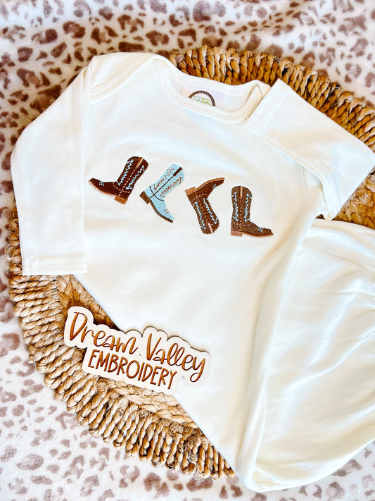 Fun Cowboy Boot Design (multiple products available)