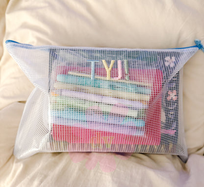 Personalized Mesh Zipper Pouches – Cute, Functional & Perfect for Everyday Use!