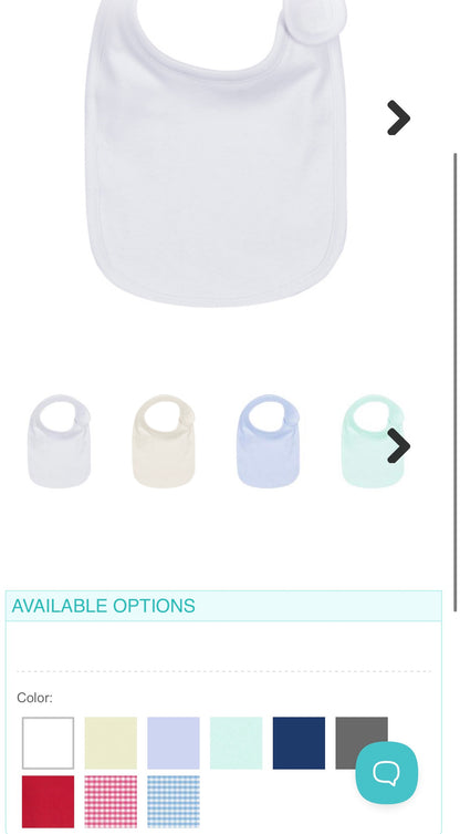 Custom Ruffle or Regular Bib | Boy or Girl pick your design